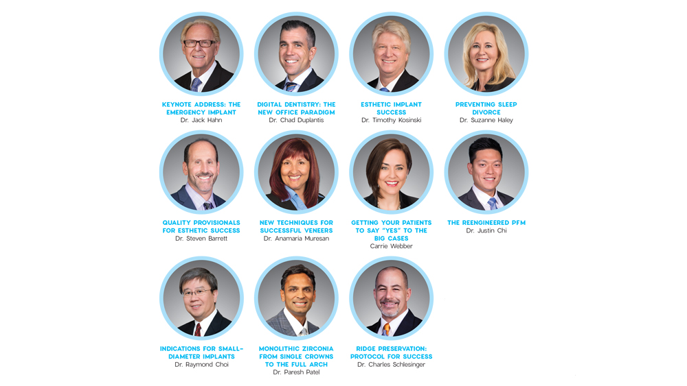 Speaker roster for the Glidewell Dental Symposium in Dallas