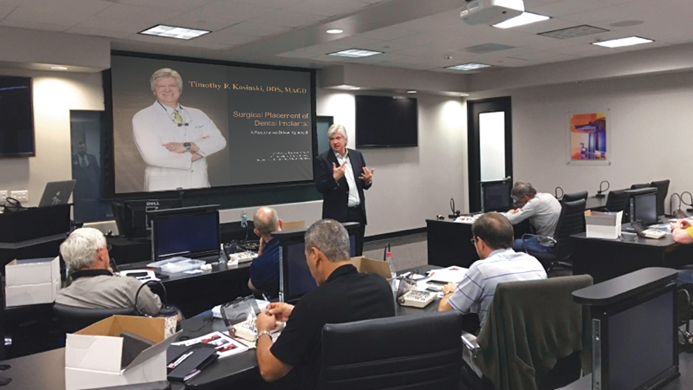 Dr. Timothy Kosinski, shown here teaching a class at the Glidewell International Technology Center in Irvine, California