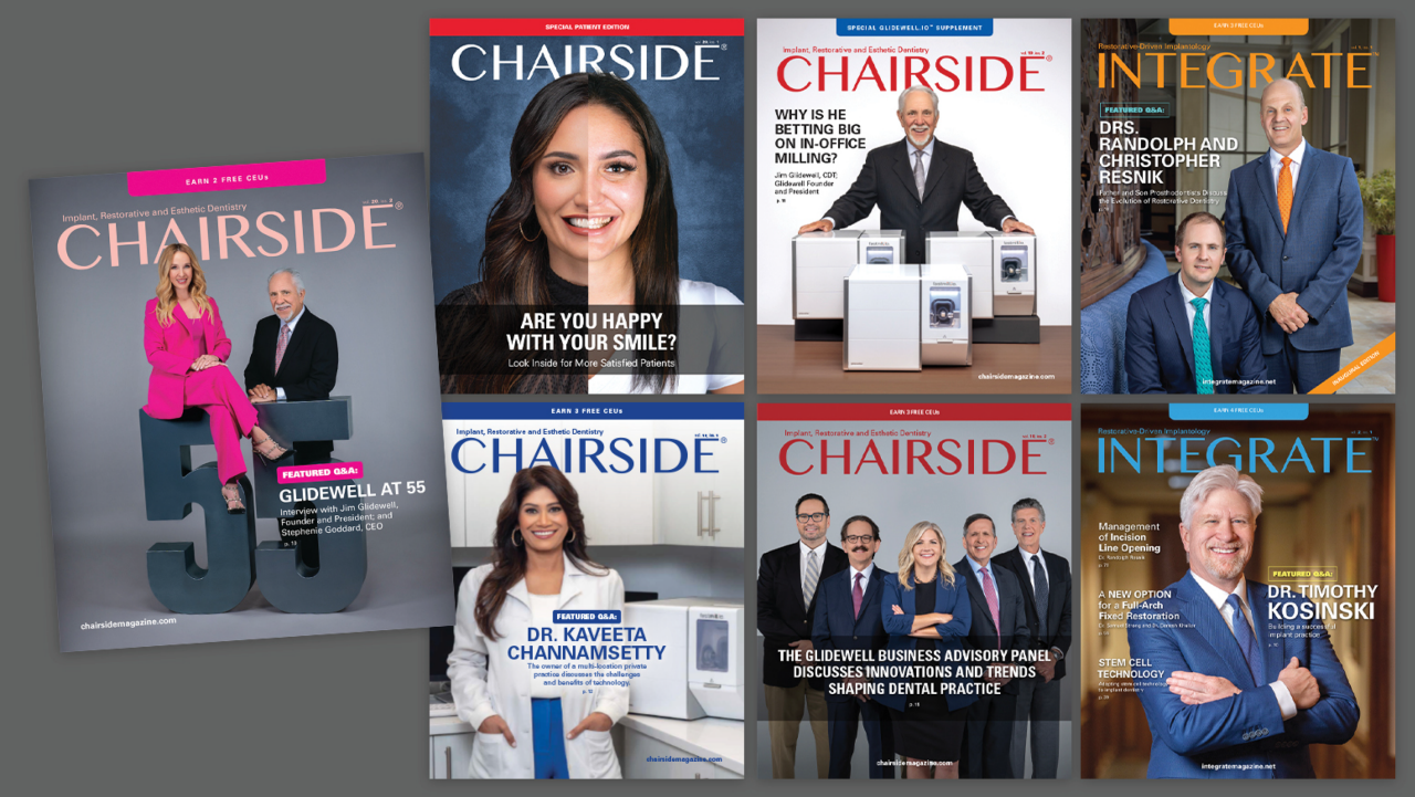 Chairside Magazine Covers Featuring Dental Professionals