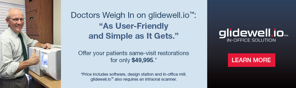 glidewell.io same-visit restorations offer banner