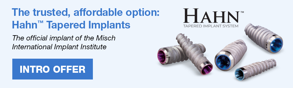 Hahn Tapered Implant intro offer