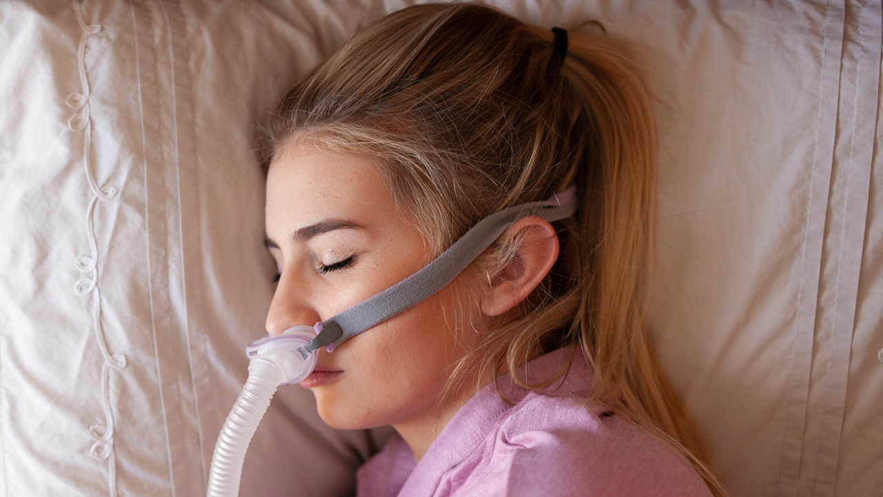blonde girl with sleep device Snoring and Pregnancy blog