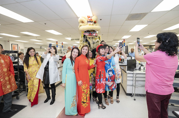 Glidewell employees celebrating the Chinese New Year