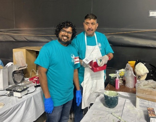 Dental Volunteers Working at Charity Event