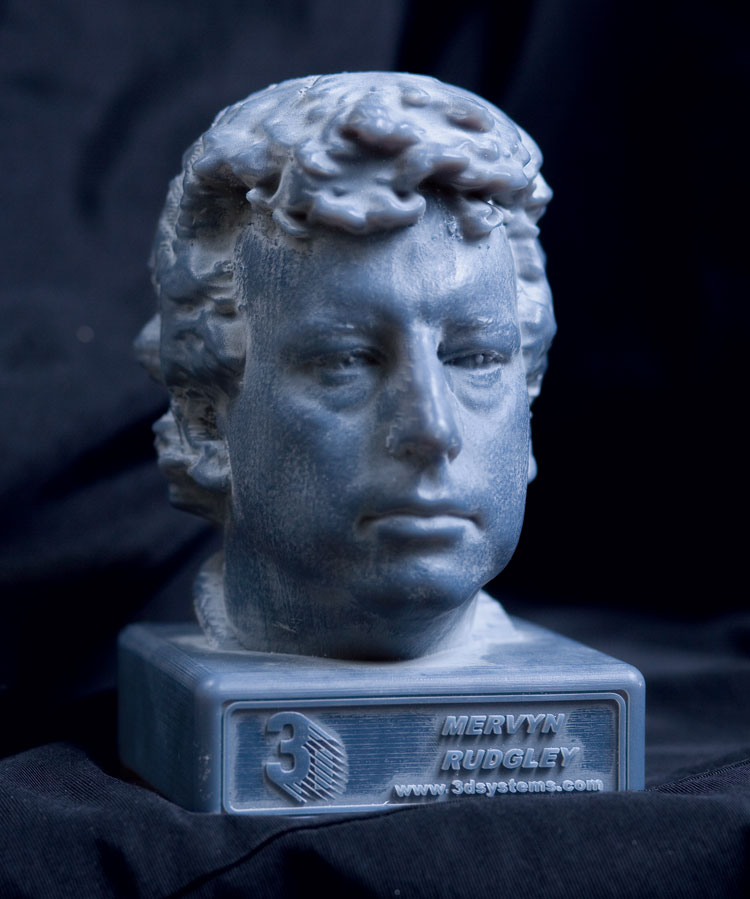 Mervyn Rudgley 3D printed replicated head