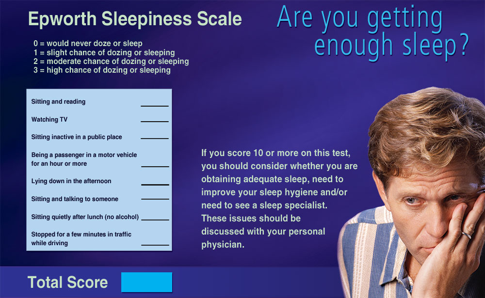 Epworth Sleepiness Scale graphic