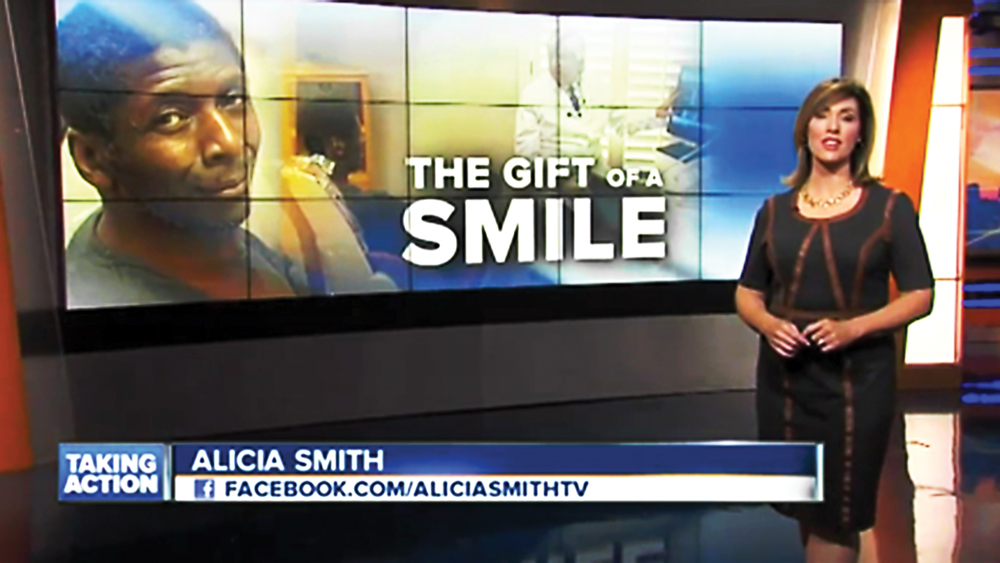 Alicia Smith from WXYZ-TV Channel 7 gives report on "The Gift of a Smile"