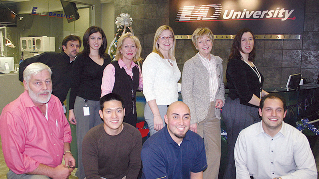 Dr. Chi with staff at E4D Technologies