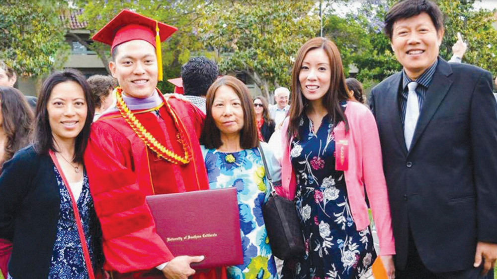 Dr. Chi with his family, after receiving his DDS degree from USC