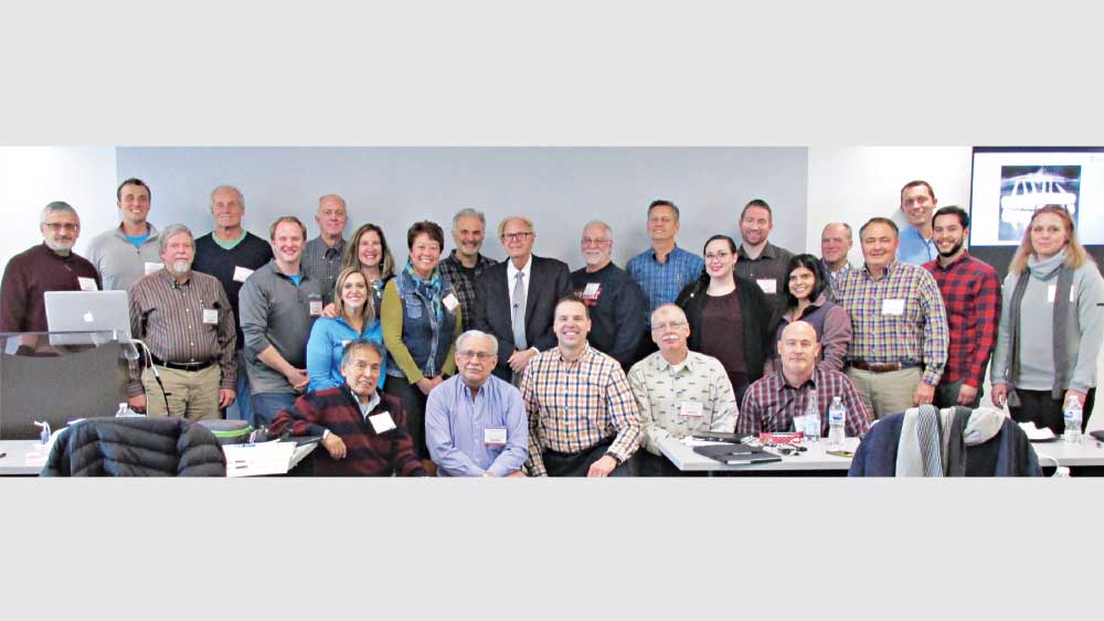 Dr. Jack Hahn and a room full of dental professionals 