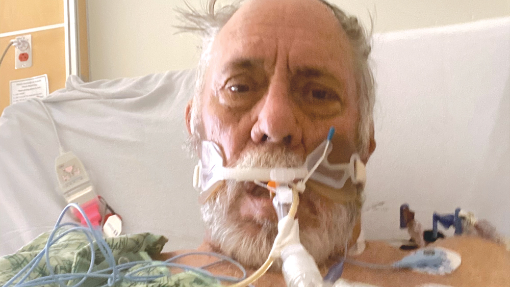 Jim Glidewell in hospital recovering from COVID-19