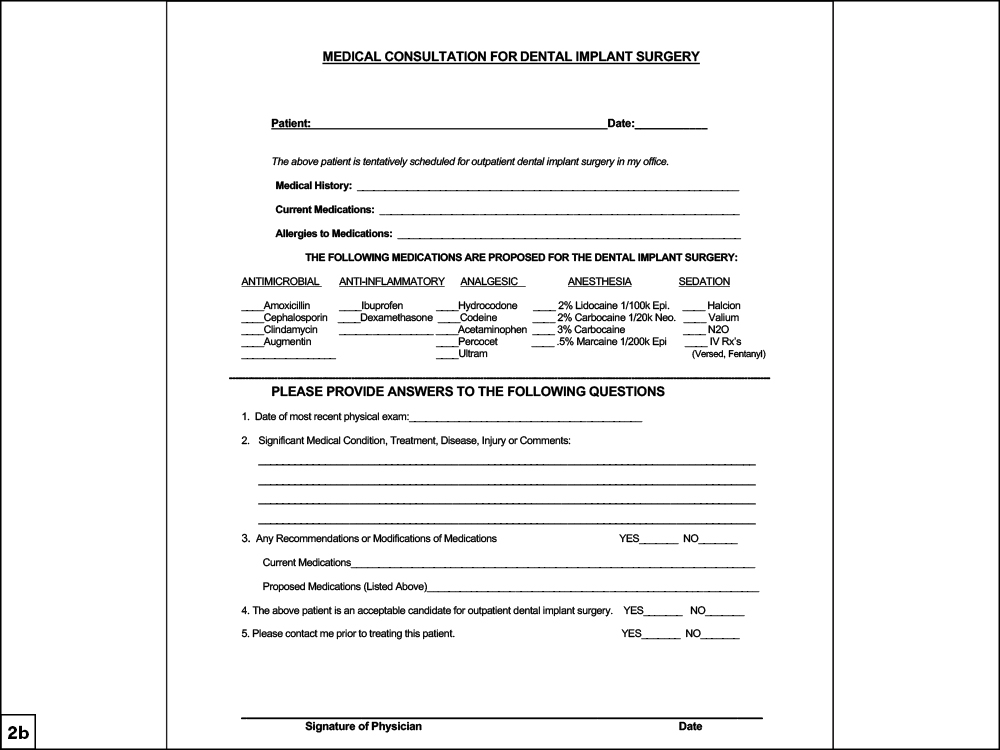Medical Clearance form by Randolph Resnik and dentist-attorney Dr. Francis DeLuca CSMV16I1