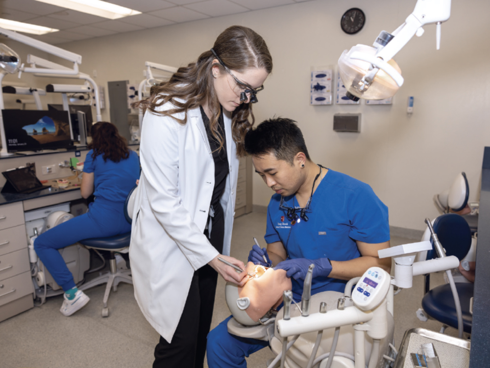 Dental student participates in hands-on learning
