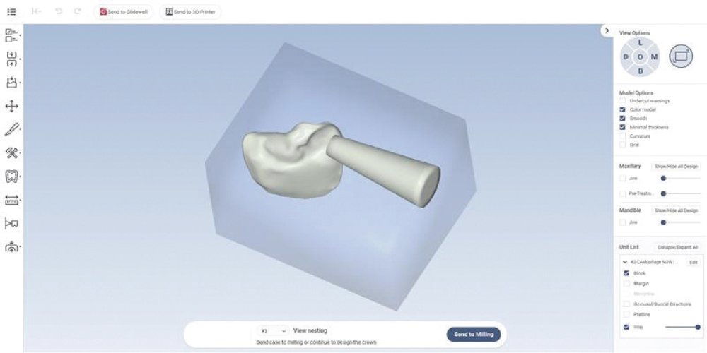 Figure 8: virtual milling block