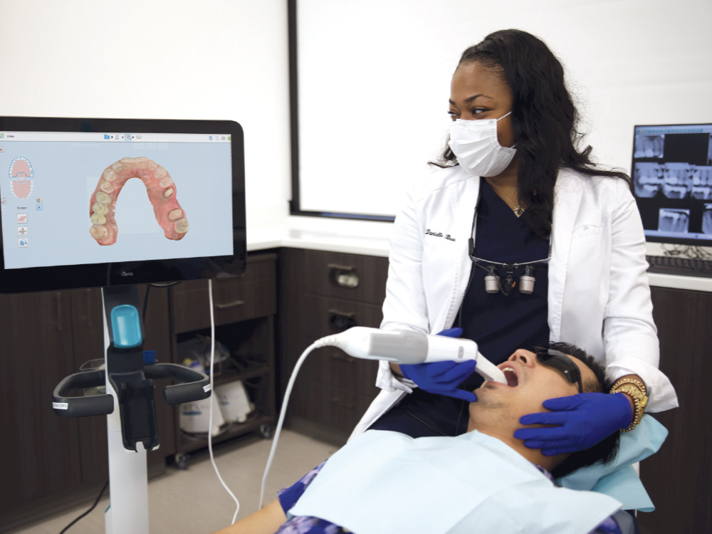 Intraoral scanners aid in illustrating treatment plans chairside.