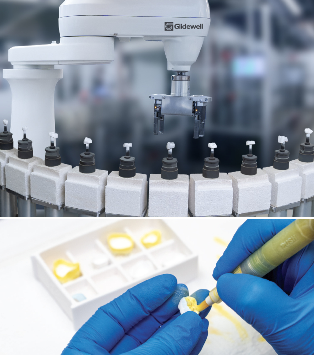 Glidewell robotic dental manufacturing process