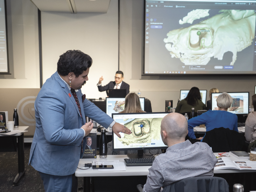 Professional training session with 3D modeling