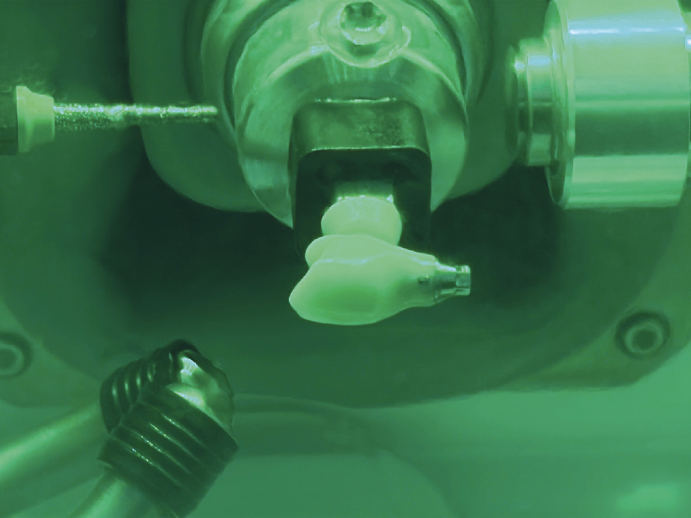 Once verified, the restorations were sent to the fastmill.io unit for fabrication