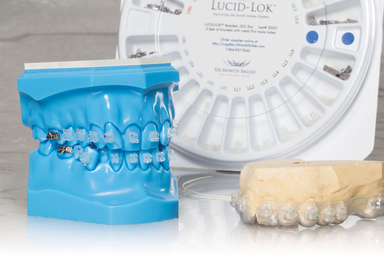 A denture and Lucid-Lock