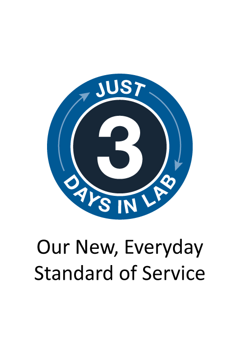 just 3 days in lab