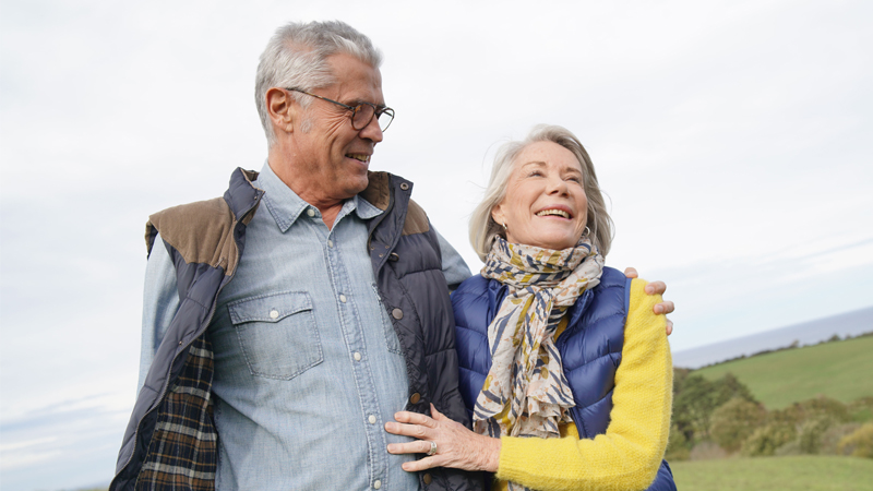 Sleep Device Healthy Couple Walking